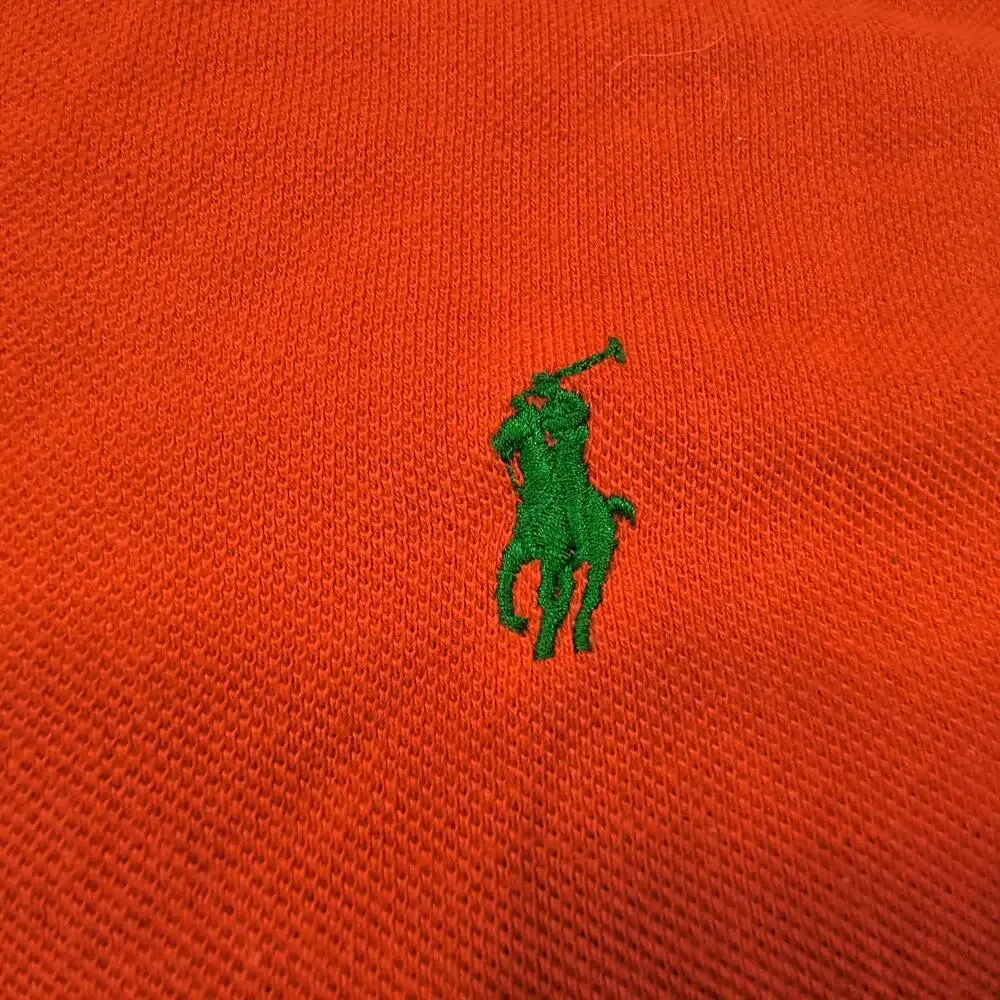Polo by Ralph Lauren Short Sleeve Collared Polo Shirt Mens Size 2XL Orange Green